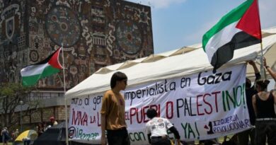 MÉXICO: ESTUDIANTES ACAMPAN EN LA UNAM EN APOYO A GAZA