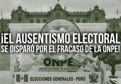 OPINIÓN/ ¡El ausentismo electoral se disparó por el fracaso de la ONPE!